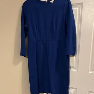 J. Crew Factory Royal Blue Long Sleeve Dress